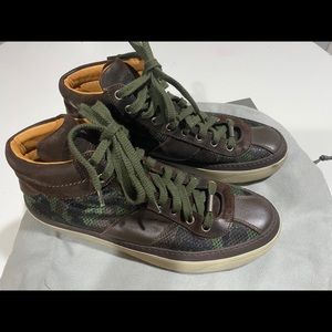 Mens Jimmy Choo camo high tops